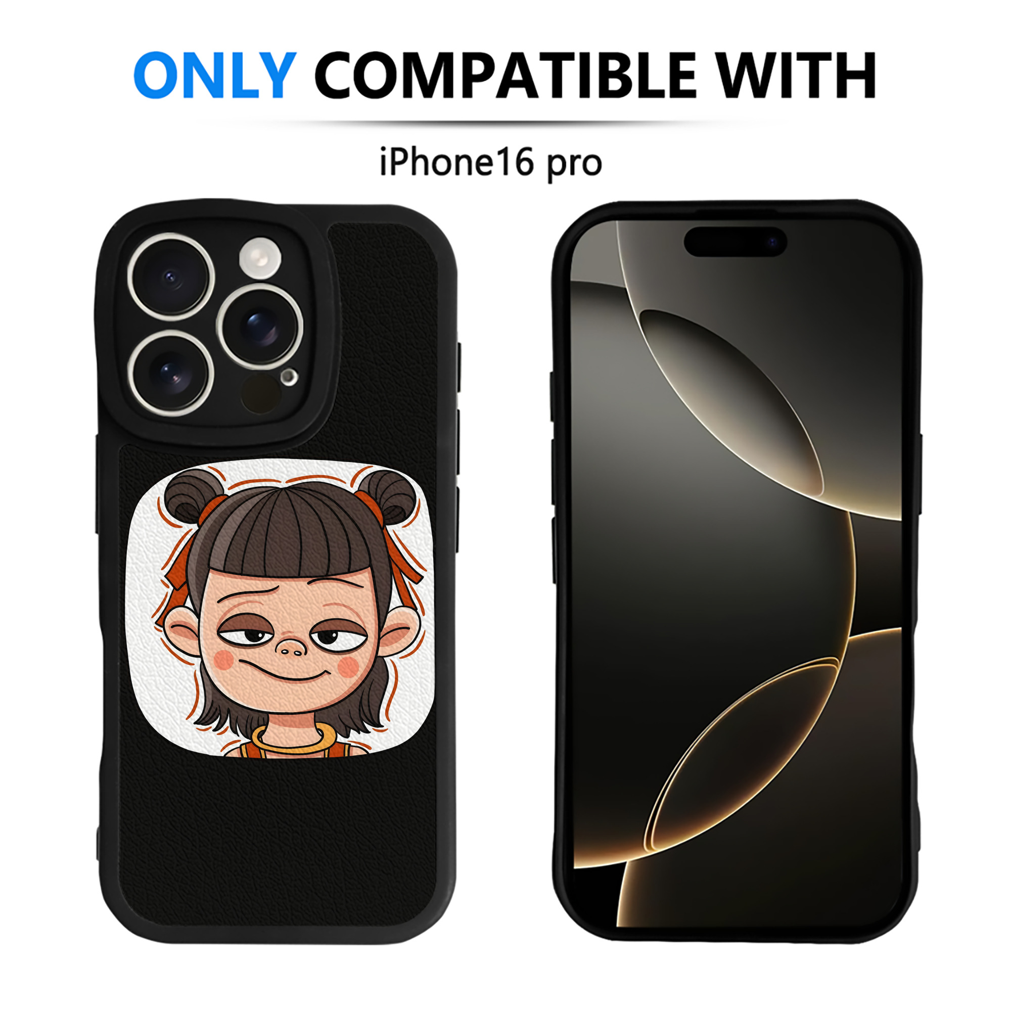 （画像用） Ne Zha 2 ナタ 魔童の大暴れ 【iPhone 16シリーズ対応】シリコンスマホケース（レザー調） 材質：シリコン